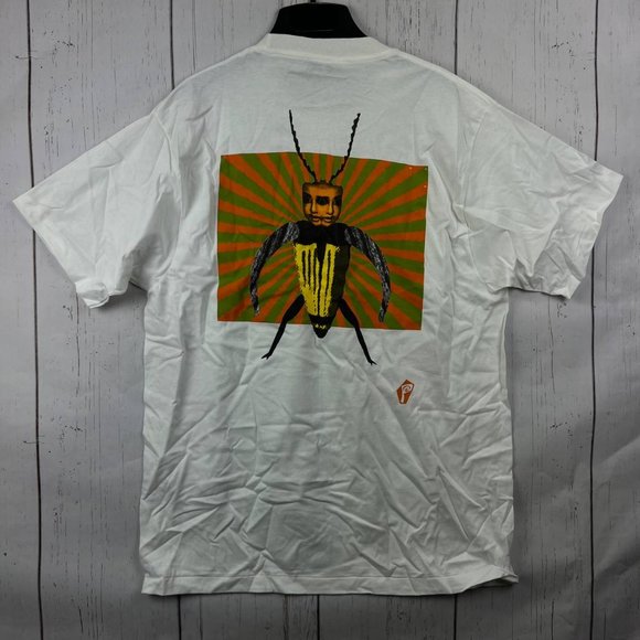 Vintage Pernicci Spiral Grunge XL Casual T-Shirt‎ White New Men Single Stitching - Picture 8 of 11